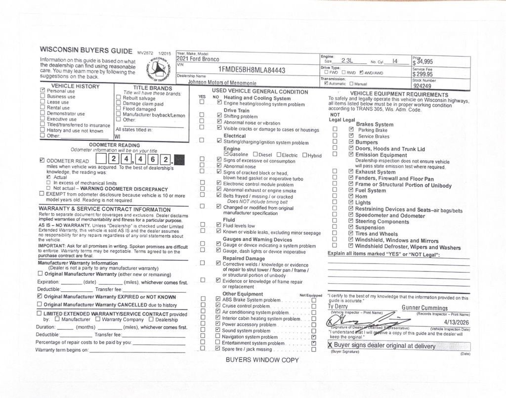 2021 Ford Bronco Base