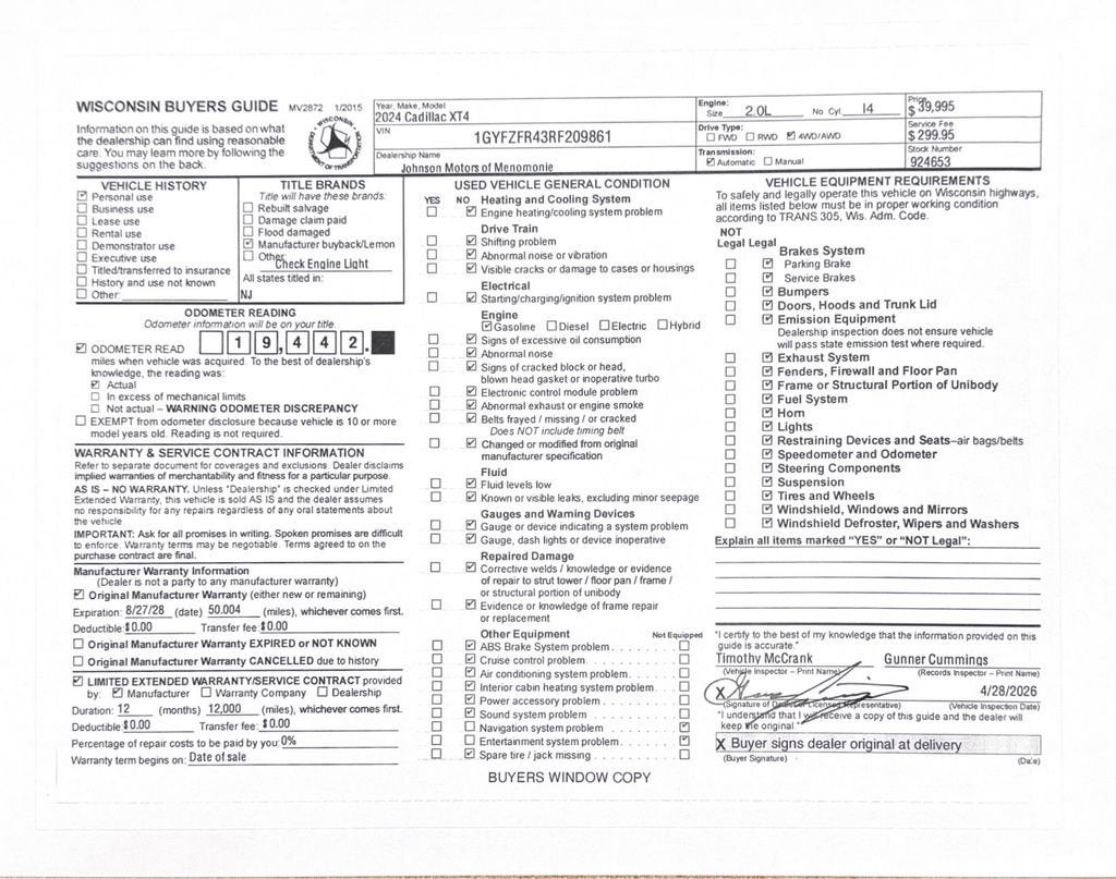 2024 Cadillac XT4 Sport