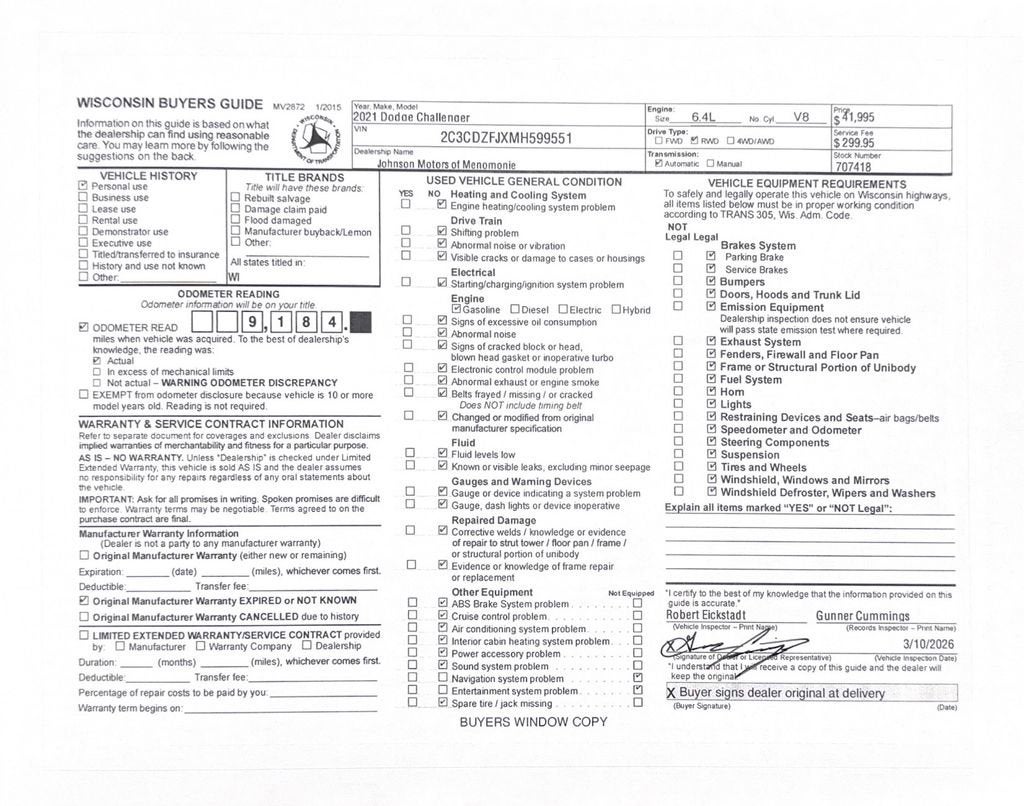 2021 Dodge Challenger R/T Scat Pack
