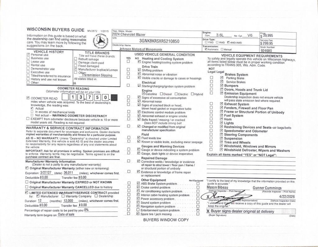 2024 Chevrolet Blazer RS