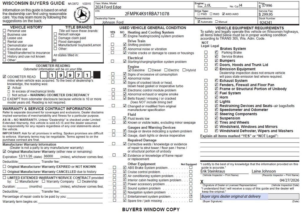2024 Ford Edge Titanium