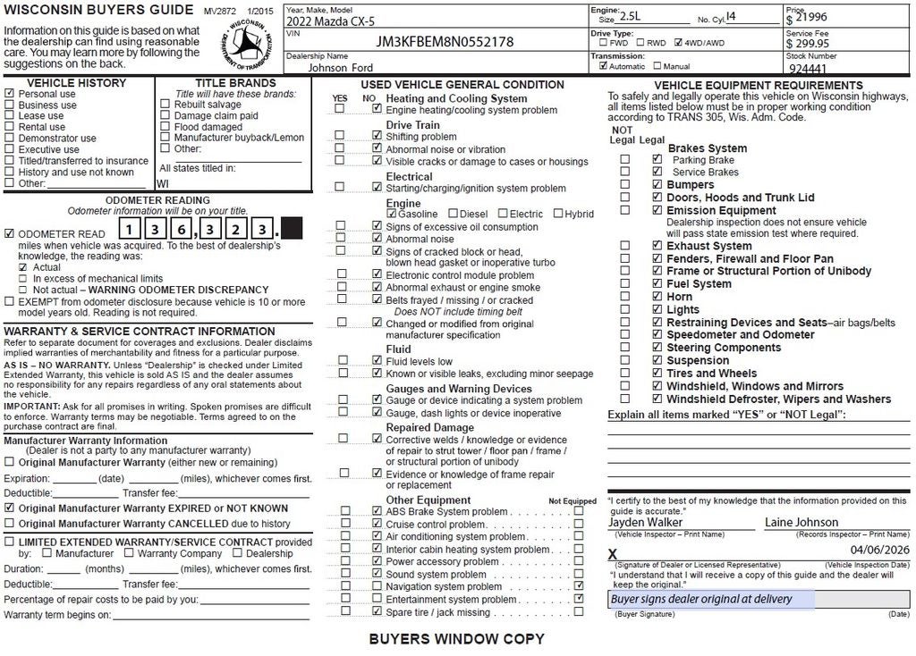 2022 Mazda Mazda CX-5 2.5 S Premium Plus Package