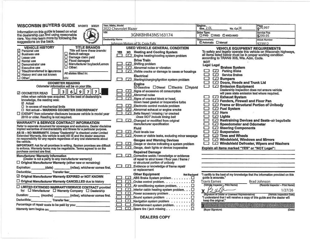 2022 Chevrolet Blazer 2LT