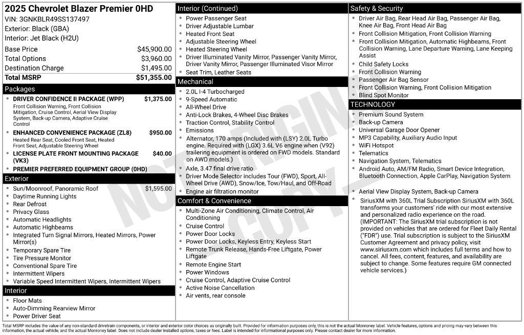 2025 Chevrolet Blazer Premier