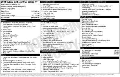 2024 Subaru Outback Onyx Edition XT