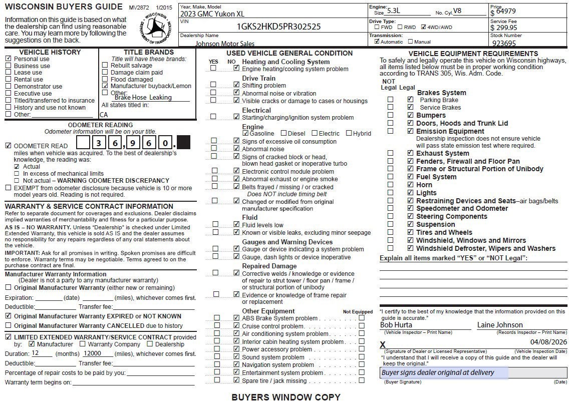 2023 GMC Yukon XL AT4