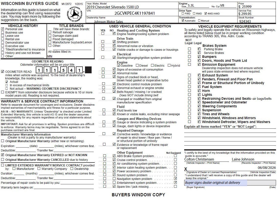 2019 Chevrolet Silverado 1500 LD LT